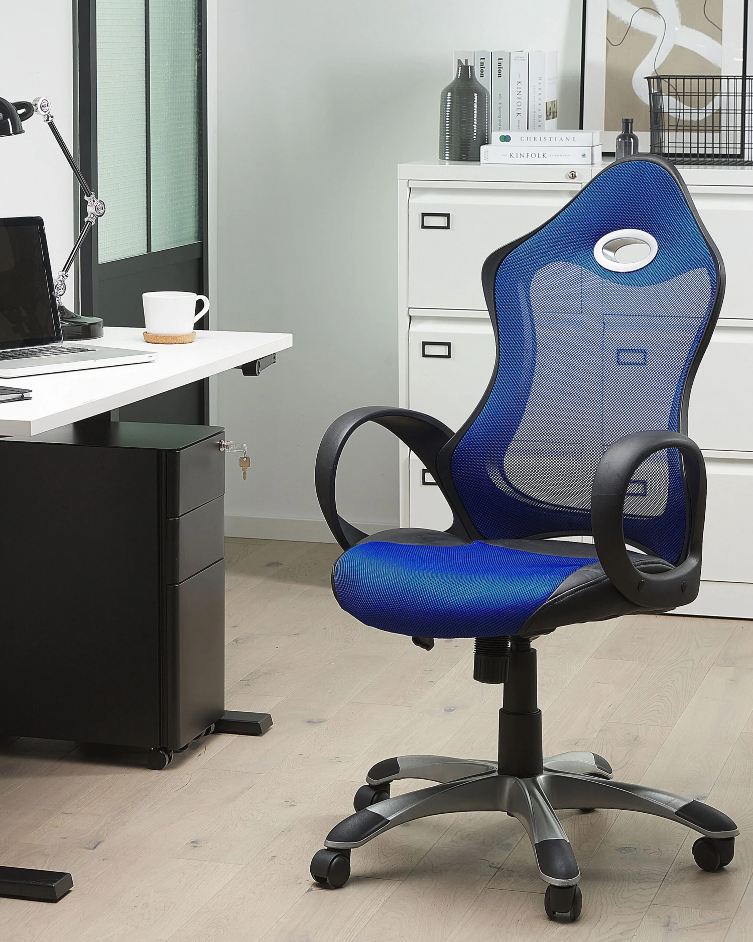 Swivel Office Chair Navy Blue ICHAIR - Image 2