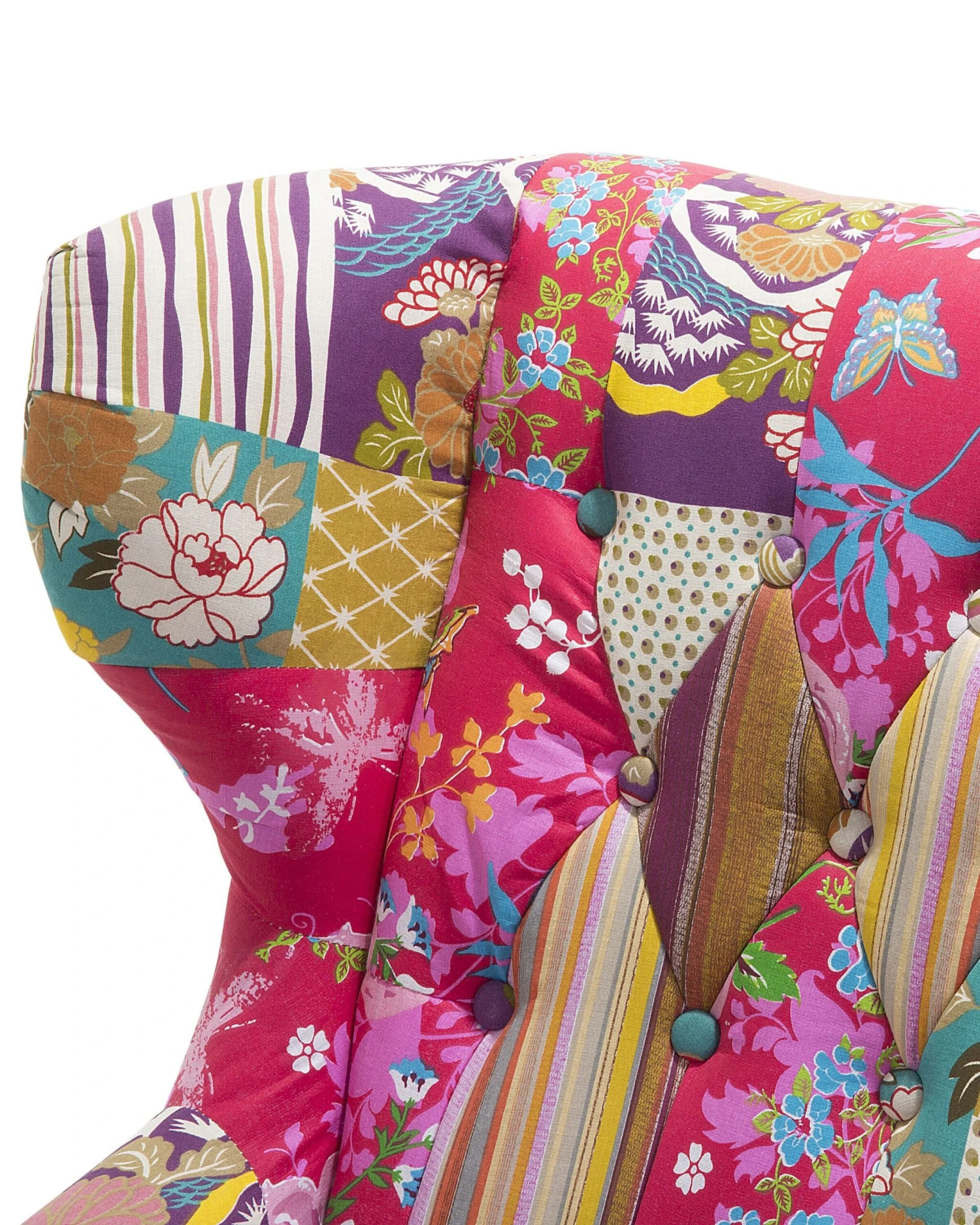 Patchwork Fabric Armchair Multicolour MOLDE - Image 4