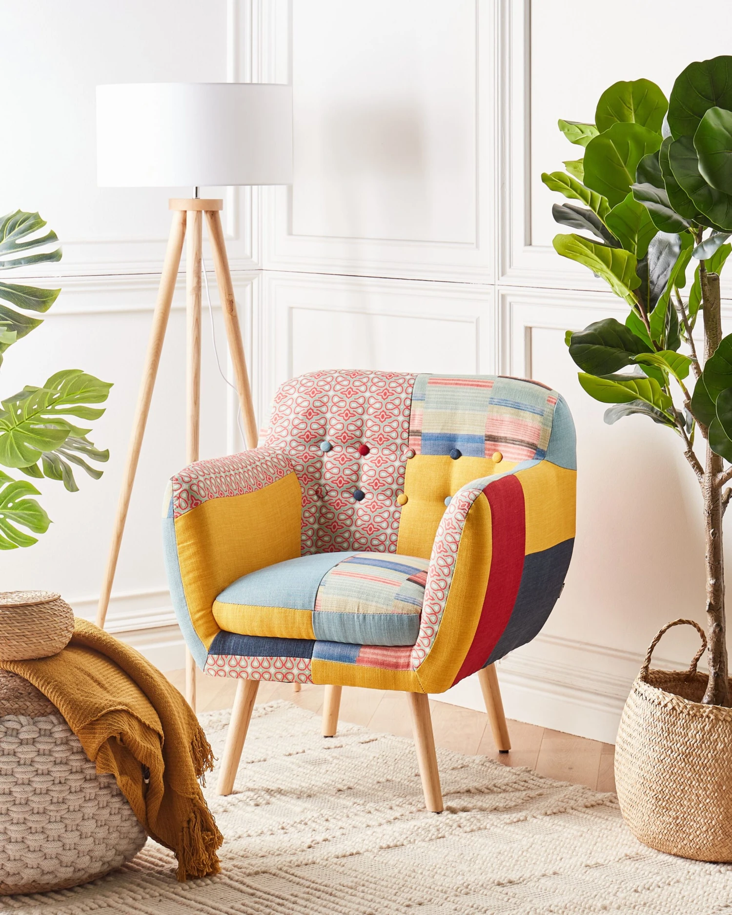 Fabric Armchair Multicolour MELBY - Image 2