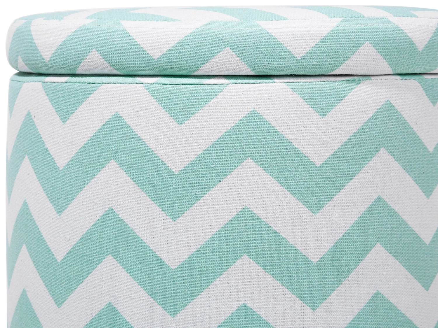 Storage Footstool Mint Green And White TUNICA - Image 7