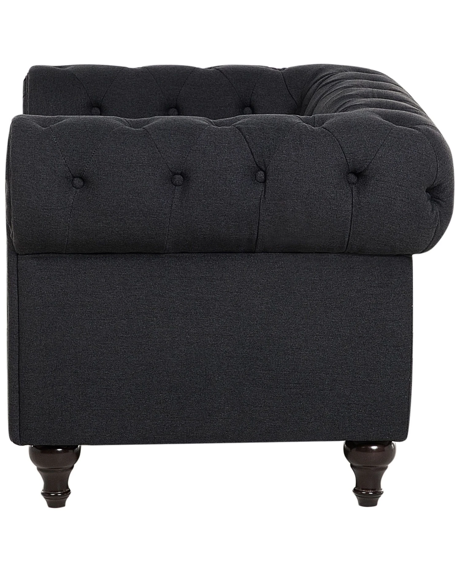 Fabric Armchair Graphite Grey CHESTERFIELD - Image 4