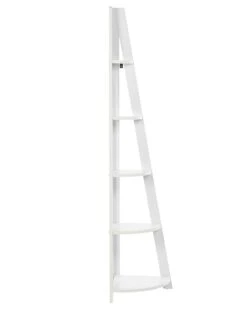 5 Tier Corner Ladder Shelf White MOBILE SOLO -Home Furniture undef src sa picid 681395 type whitesh image