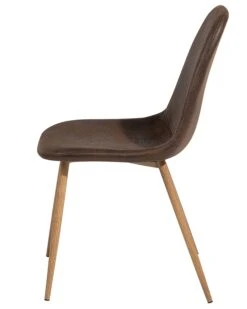 Set Of 2 Faux Leather Dining Chairs Brown BRUCE -Home Furniture undef src sa picid 682197 type whitesh image