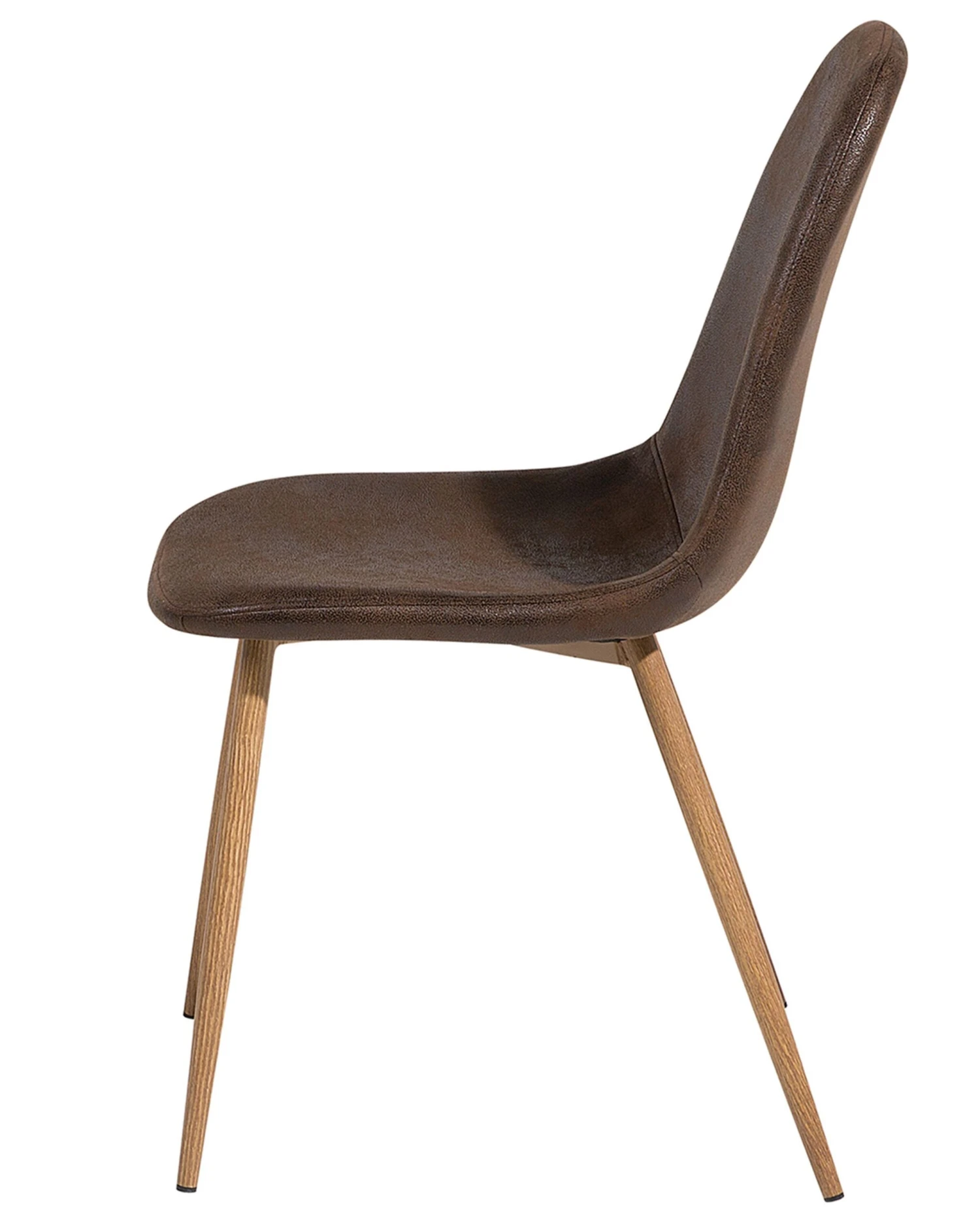 Set Of 2 Faux Leather Dining Chairs Brown BRUCE - Image 5