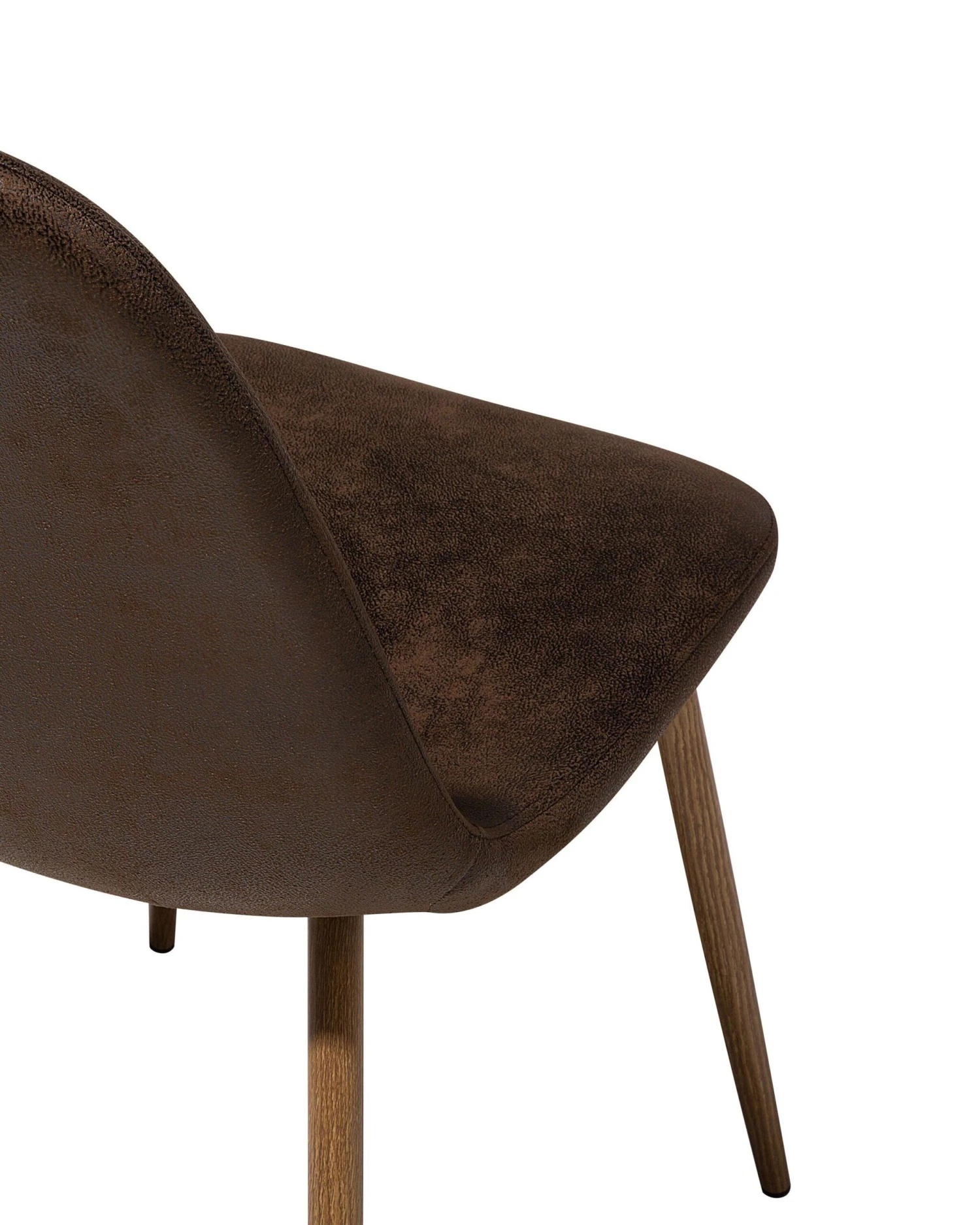 Set Of 2 Faux Leather Dining Chairs Brown BRUCE - Image 9