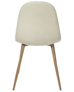 Set Of 2 Fabric Dining Chairs Beige BRUCE -Home Furniture undef src sa picid 682278 type whitesh image