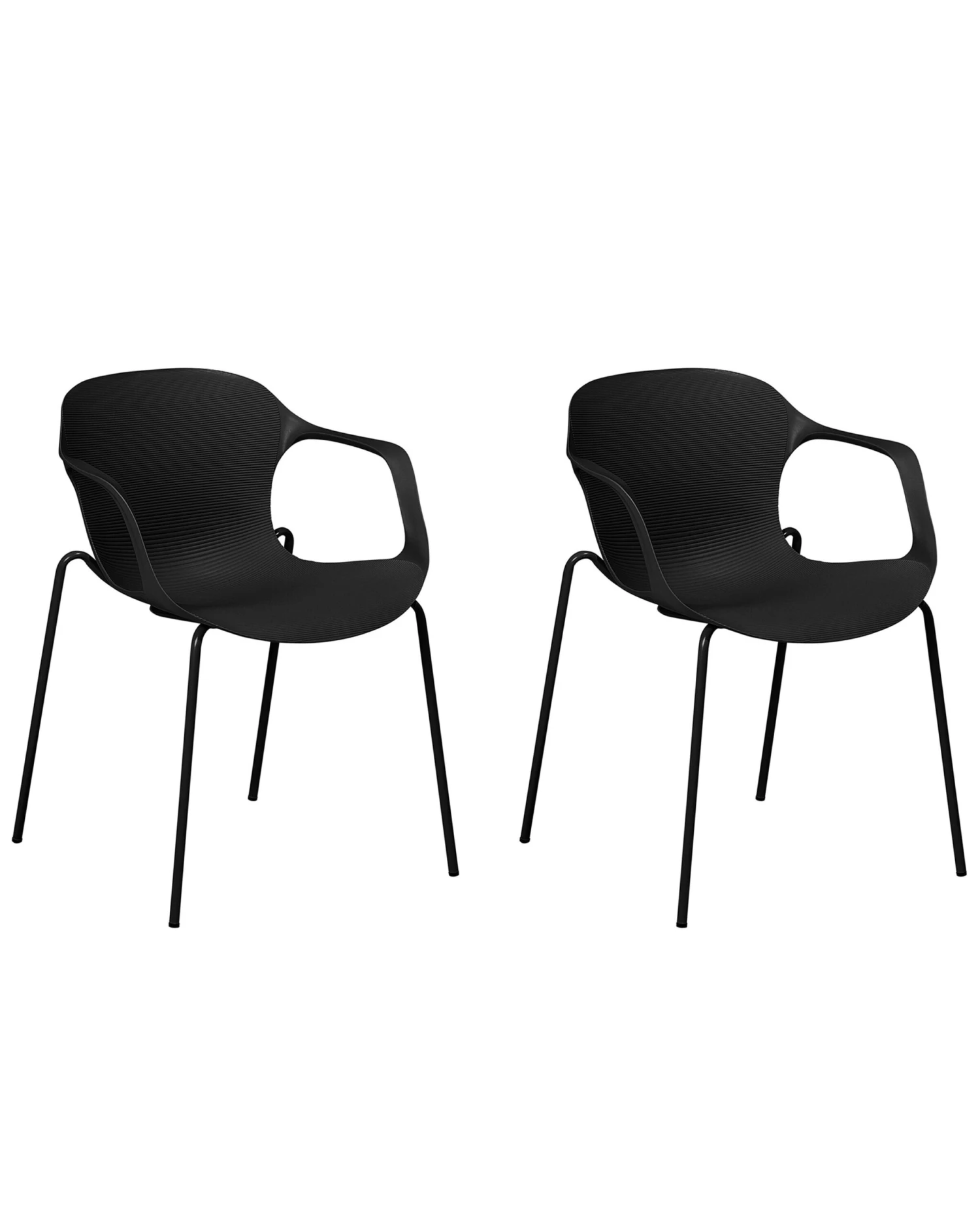 Set Of 2 Dining Chairs Black ELBERT