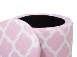 Storage Footstool Pink And White TUNICA -Home Furniture undef src sa picid 685041 type whitesh image