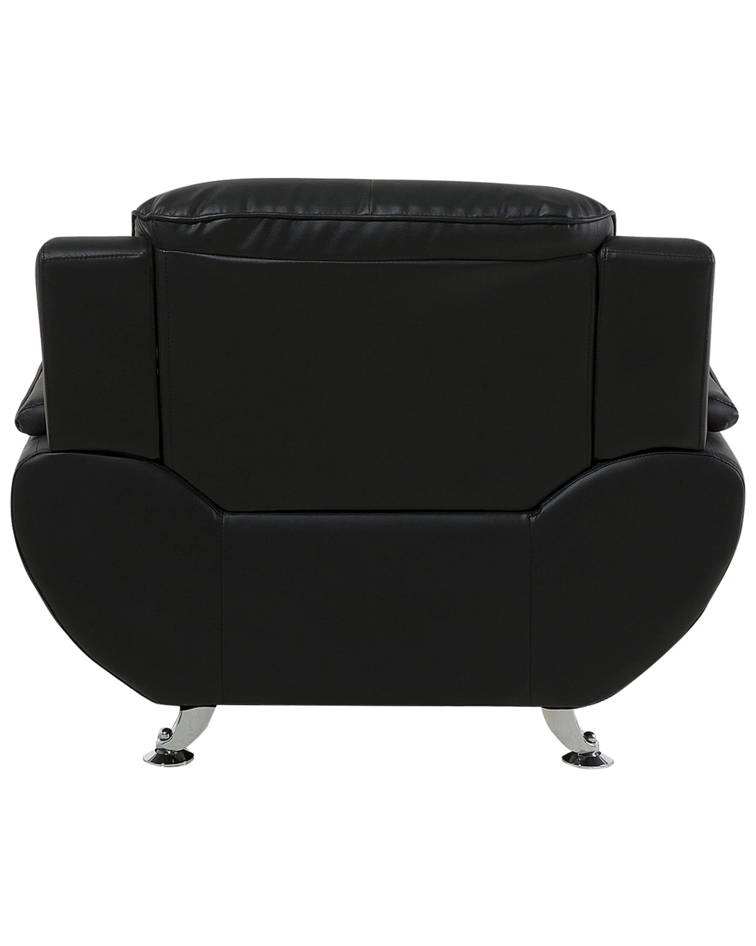 Faux Leather Armchair Black LEIRA - Image 6