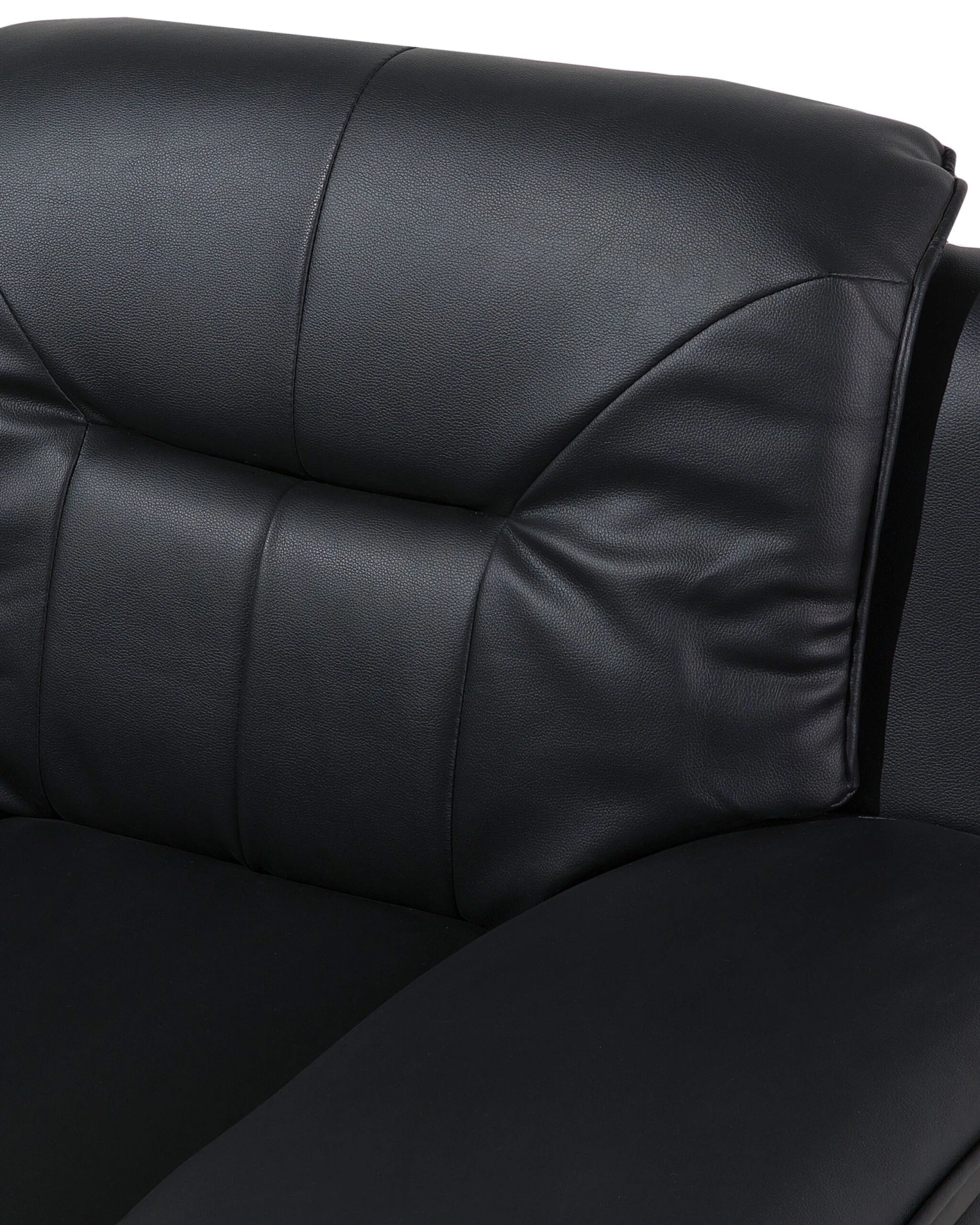 Faux Leather Armchair Black LEIRA - Image 7