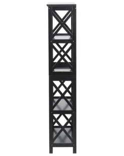 4 Tier Bookcase Black FOSTER 16 4 Tier Bookcase Black FOSTER -Home Furniture undef src sa picid 687586 type whitesh image