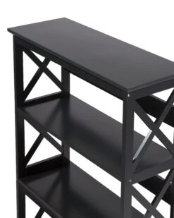 4 Tier Bookcase Black FOSTER 18 4 Tier Bookcase Black FOSTER -Home Furniture undef src sa picid 687588 type whitesh image