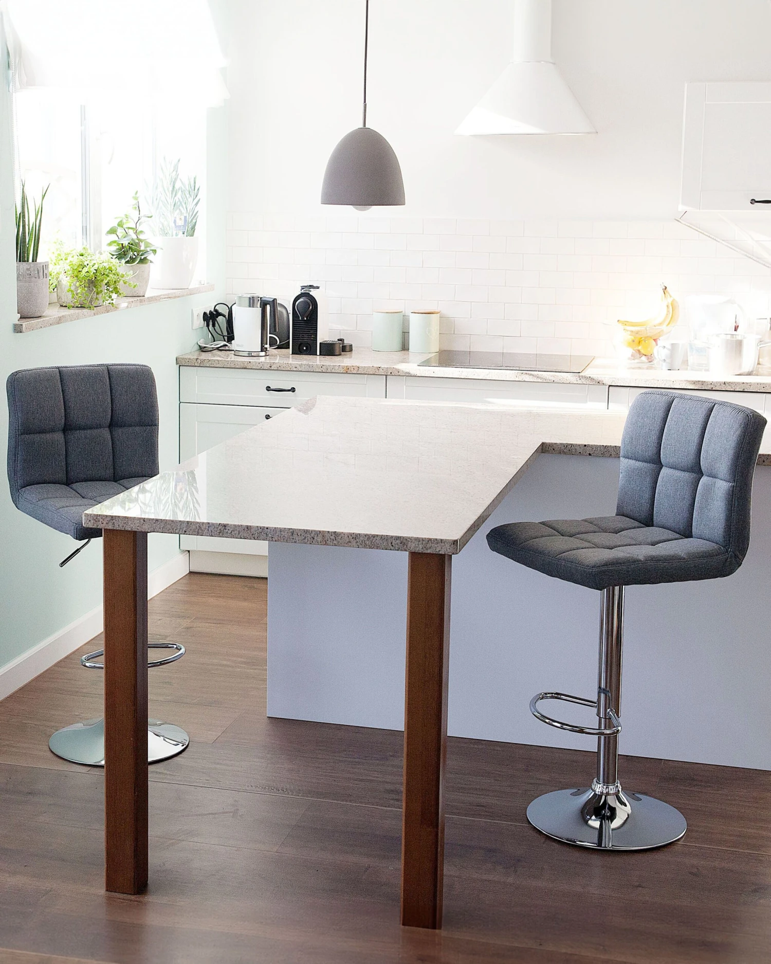 Set Of 2 Adjustable Bar Stools Black MARION - Image 2