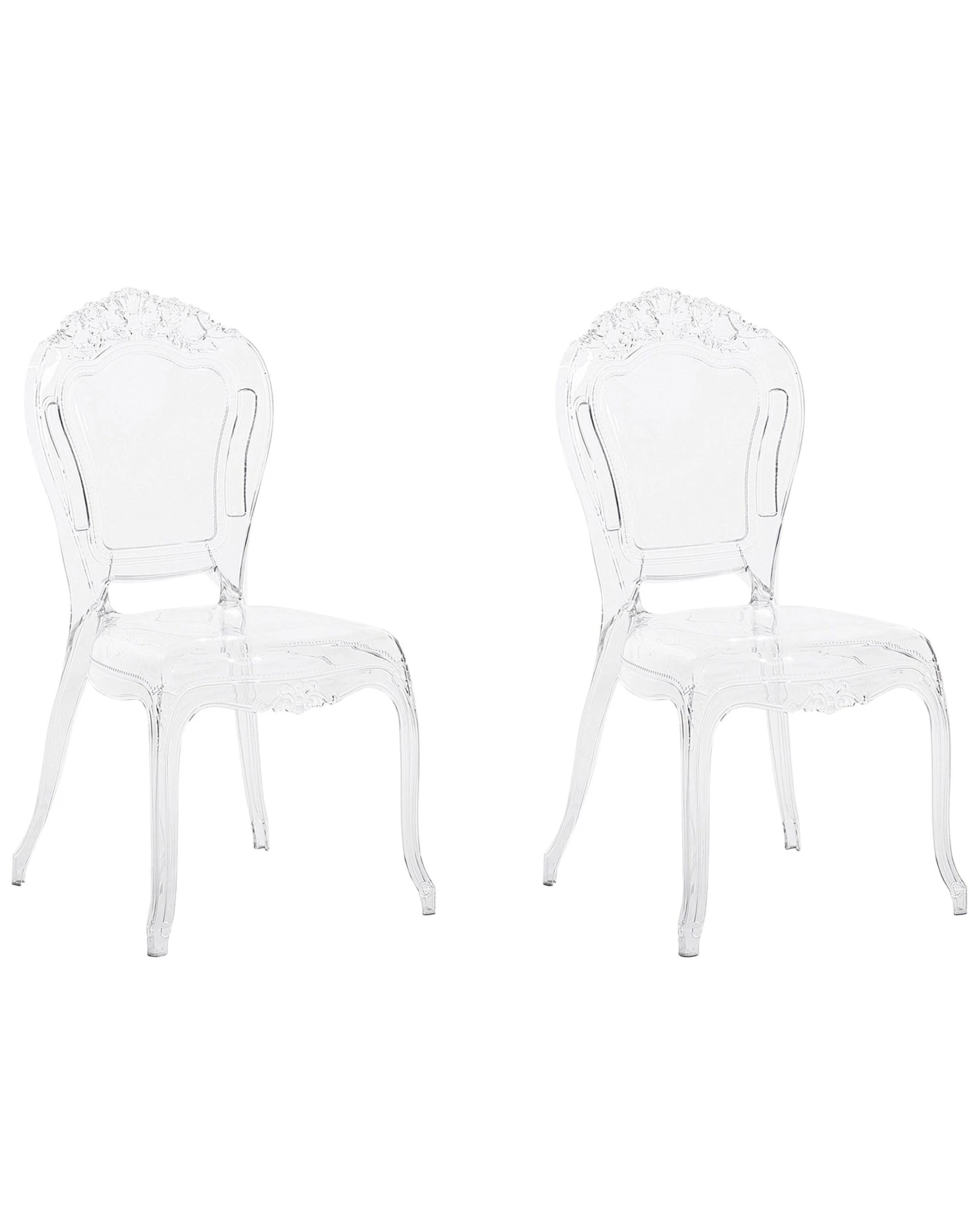 Set Of 2 Accent Chairs Acrylic Clear VERMONT