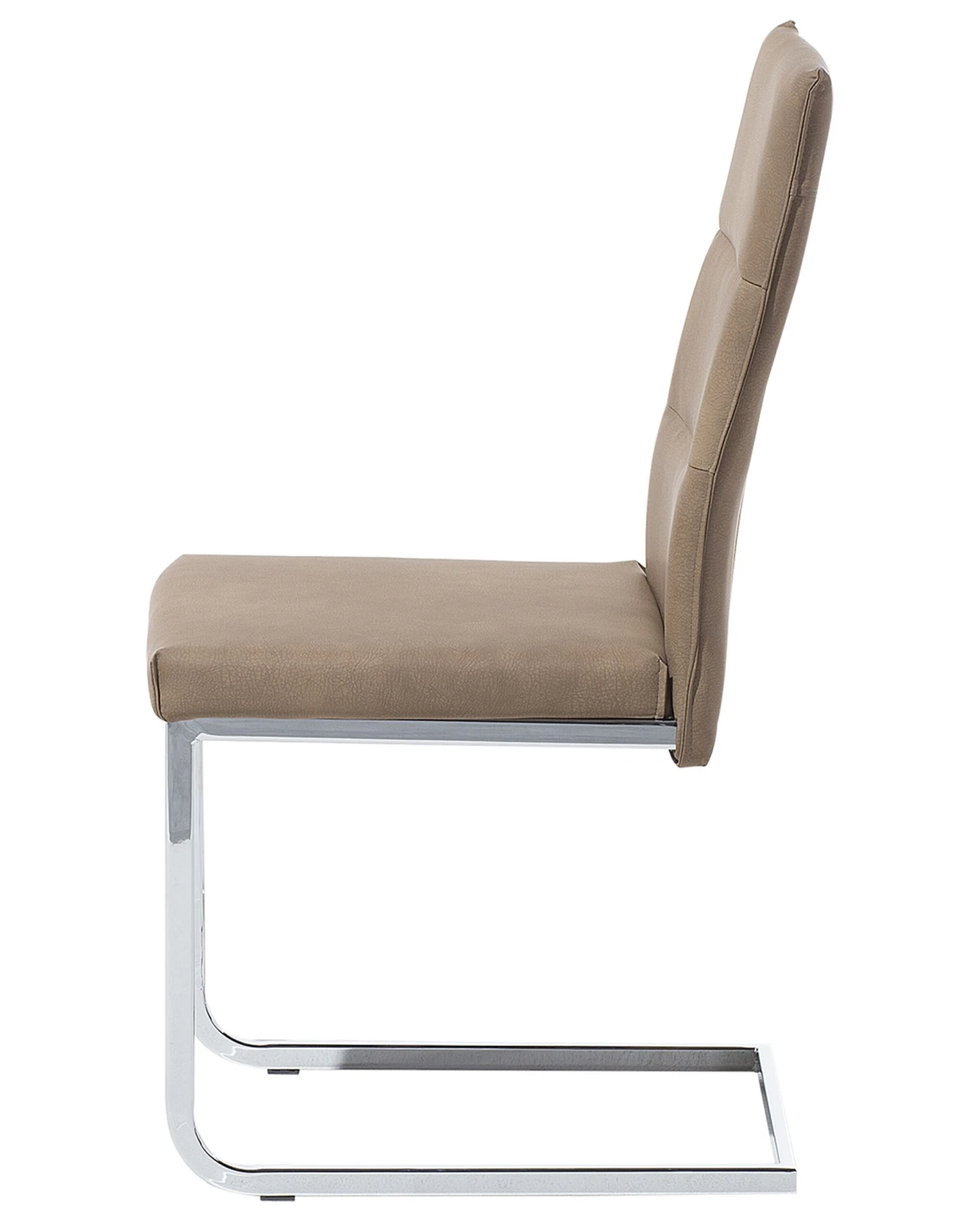 Set Of 2 Faux Leather Dining Chairs Beige ROCKFORD - Image 5