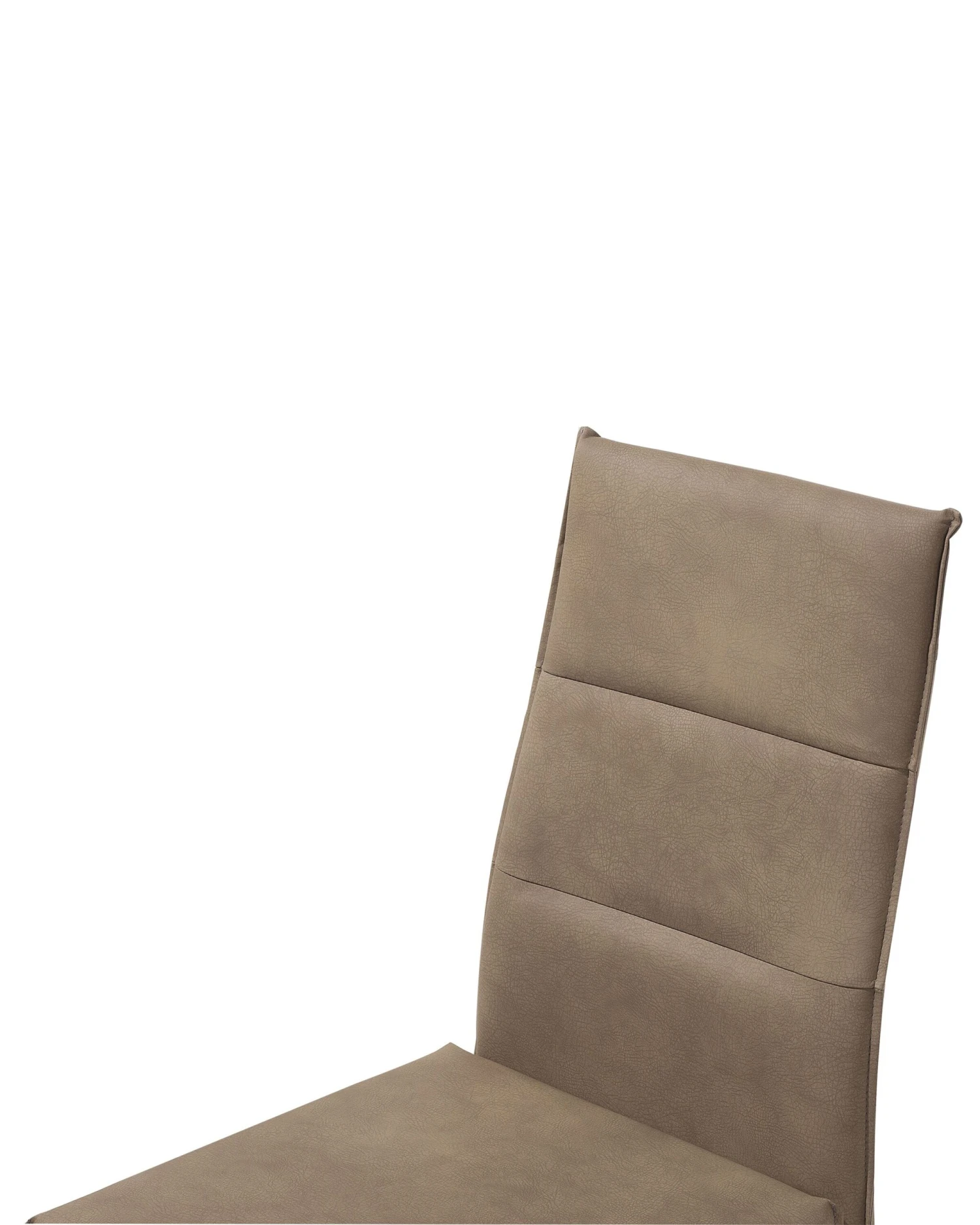 Set Of 2 Faux Leather Dining Chairs Beige ROCKFORD - Image 8