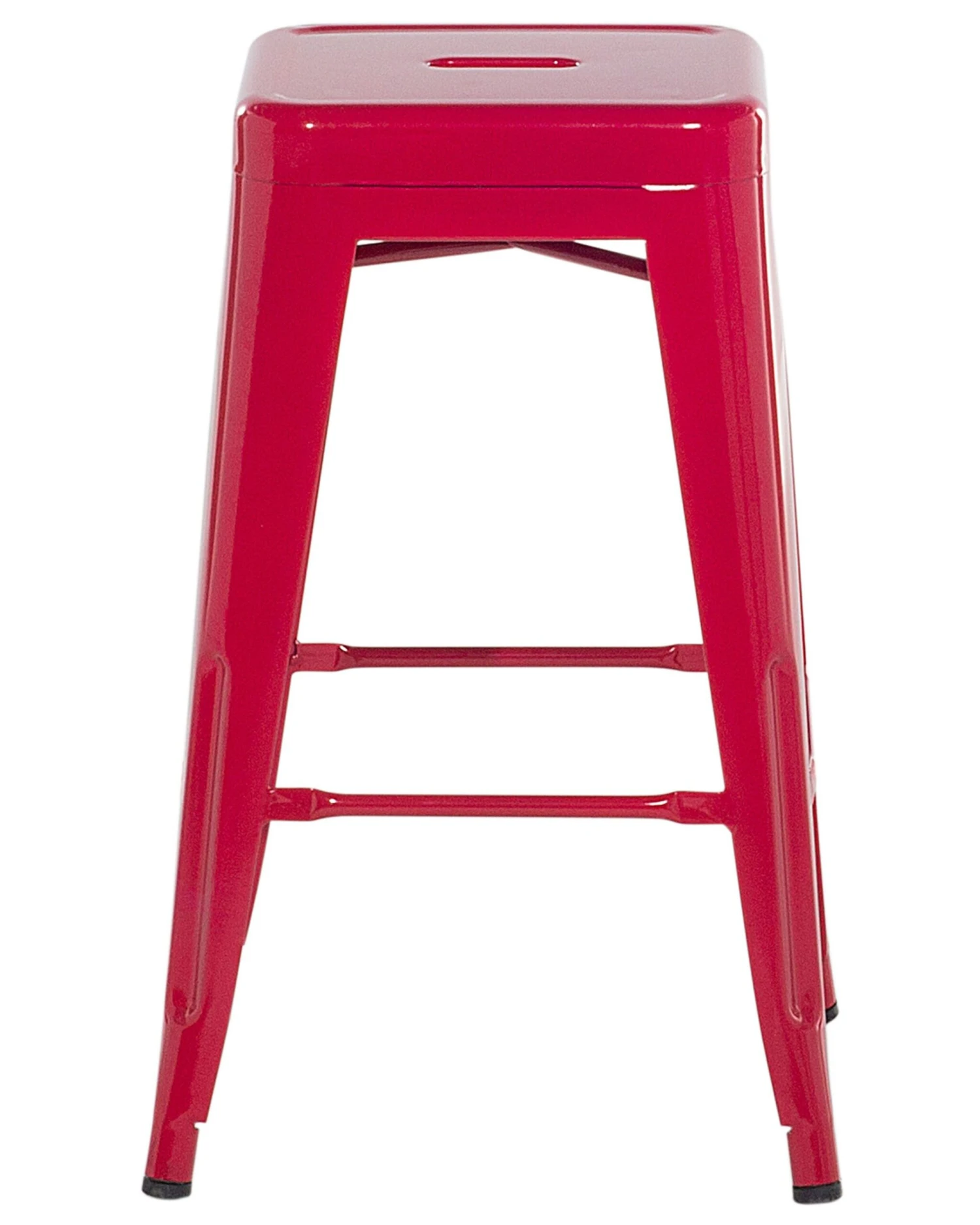 Set Of 2 Metal Stools 60 Cm Red CABRILLO - Image 5
