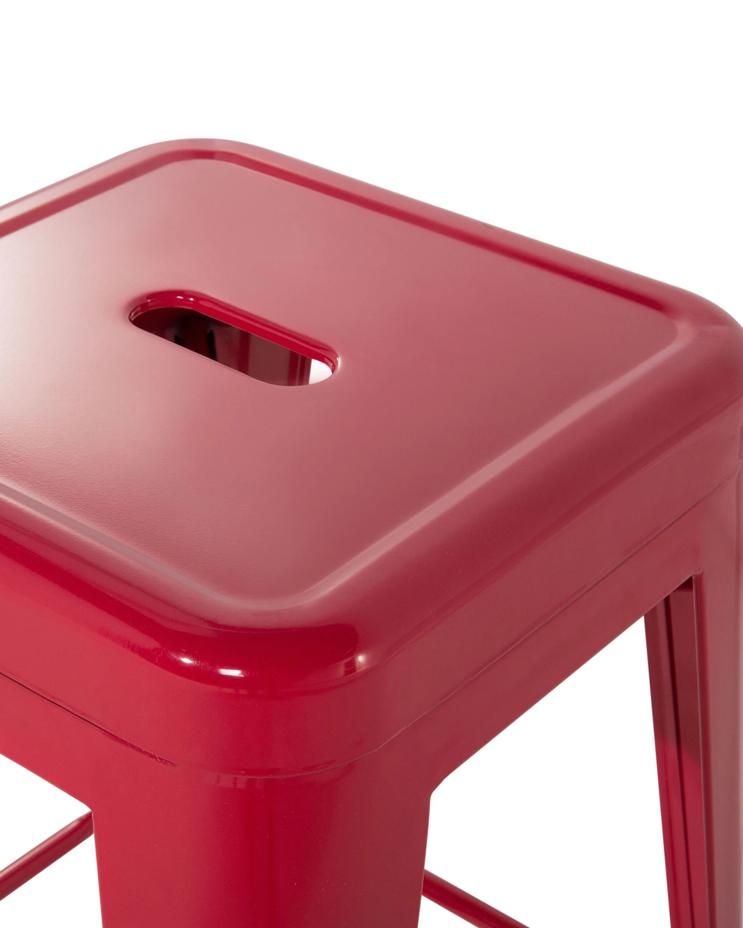 Set Of 2 Metal Stools 60 Cm Red CABRILLO - Image 6