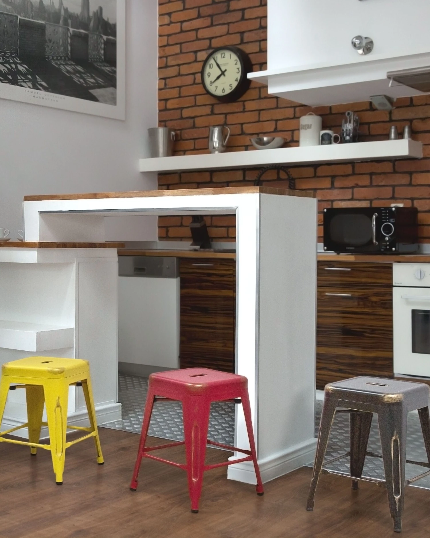 Set Of 2 Metal Stools 60 Cm Black With Gold CABRILLO - Image 2