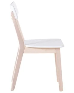 Set Of 2 Wooden Dining Chairs White SANTOS -Home Furniture undef src sa picid 696482 type whitesh image