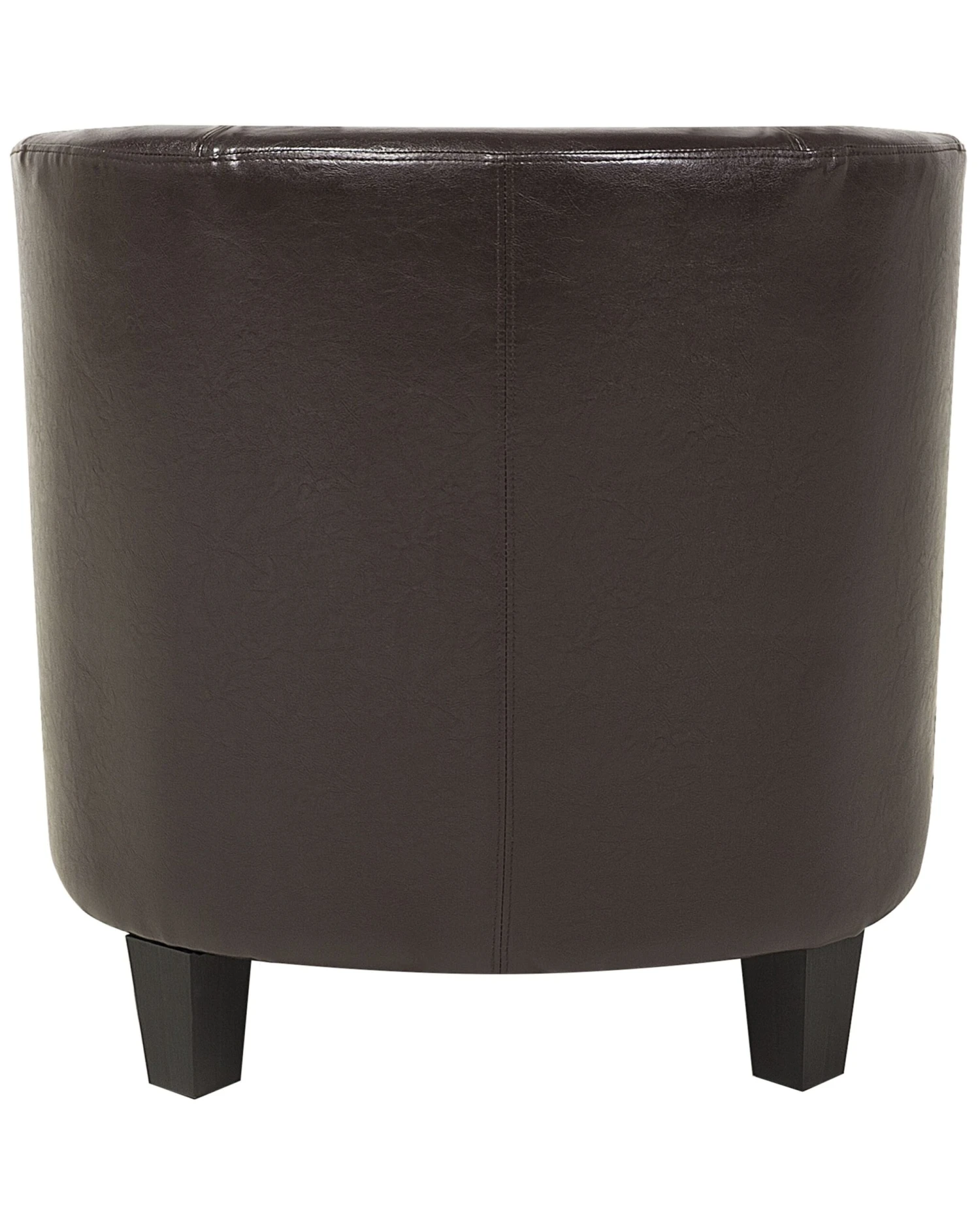 Faux Leather Armchair Brown BORWICK - Image 5