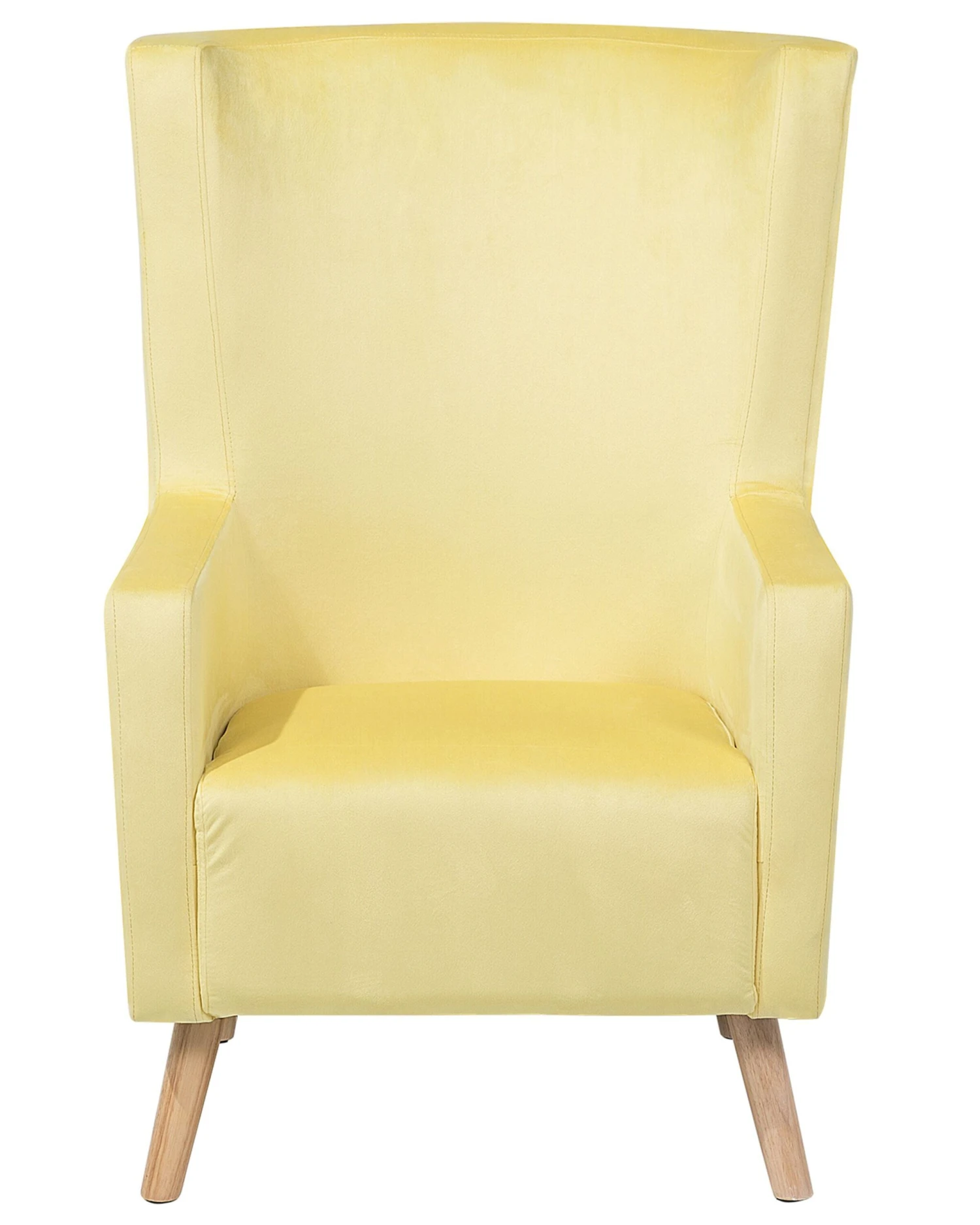 Velvet Wingback Chair Yellow ONEIDA - Image 4