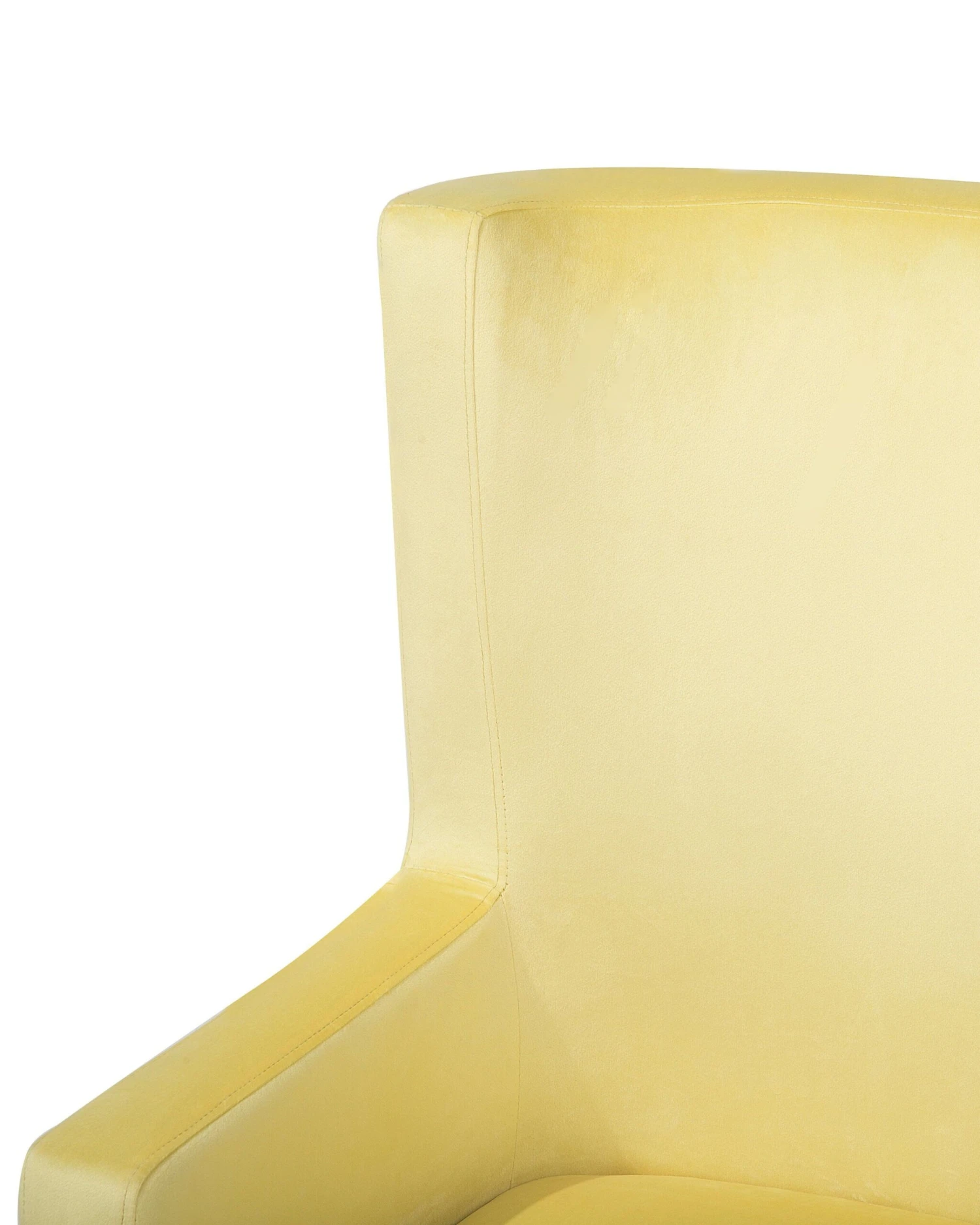 Velvet Wingback Chair Yellow ONEIDA - Image 8