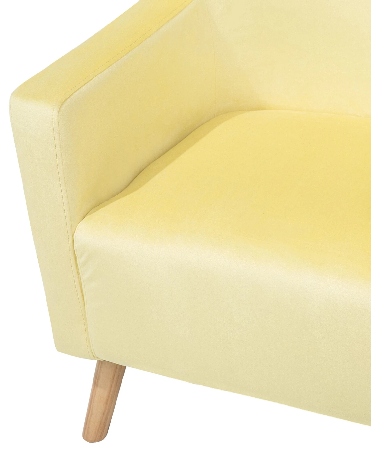 Velvet Wingback Chair Yellow ONEIDA - Image 9