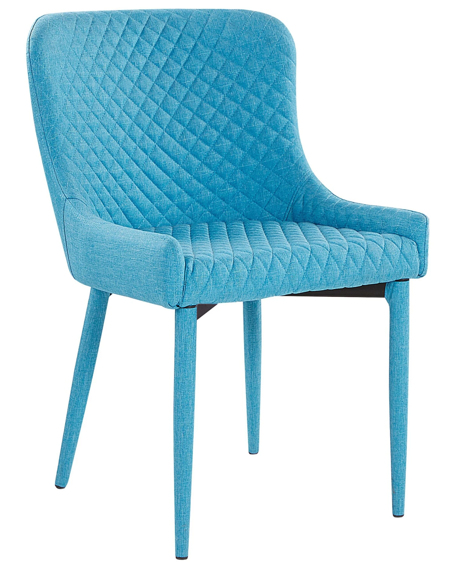 Set Of 2 Fabric Dining Chairs Blue SOLANO - Image 3