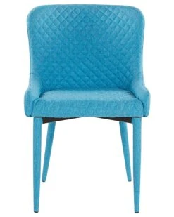 Set Of 2 Fabric Dining Chairs Blue SOLANO -Home Furniture undef src sa picid 700366 type whitesh image