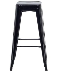 Set Of 2 Metal Stools 76 Cm Black CABRILLO 15 Set Of 2 Metal Stools 76 Cm Black CABRILLO -Home Furniture undef src sa picid 701234 type whitesh image