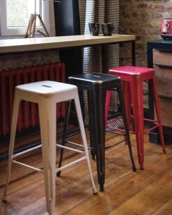 Set Of 2 Bar Stools 76 Cm White CABRILLO -Home Furniture undef src sa picid 701238 type color image 1