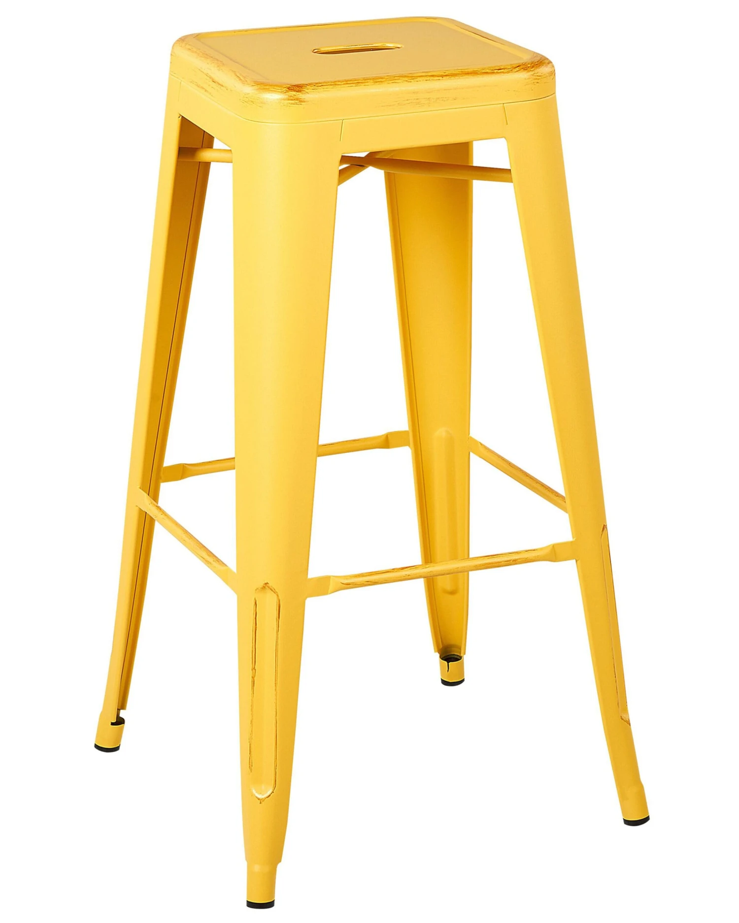 Set Of 2 Metal Stools 76 Cm Yellow With Gold CABRILLO - Image 3