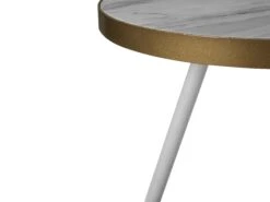 Side Table White Marble Effect With Gold RAMONA -Home Furniture undef src sa picid 705787 type whitesh image