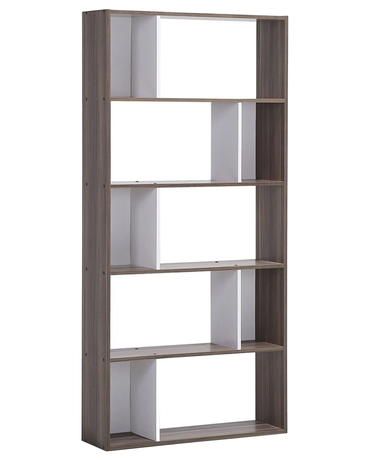 5 Tier Bookcase Dark Wood And White ORILLA 3 5 Tier Bookcase Dark Wood And White ORILLA