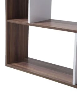 5 Tier Bookcase Dark Wood And White ORILLA 17 5 Tier Bookcase Dark Wood And White ORILLA -Home Furniture undef src sa picid 708091 type whitesh image