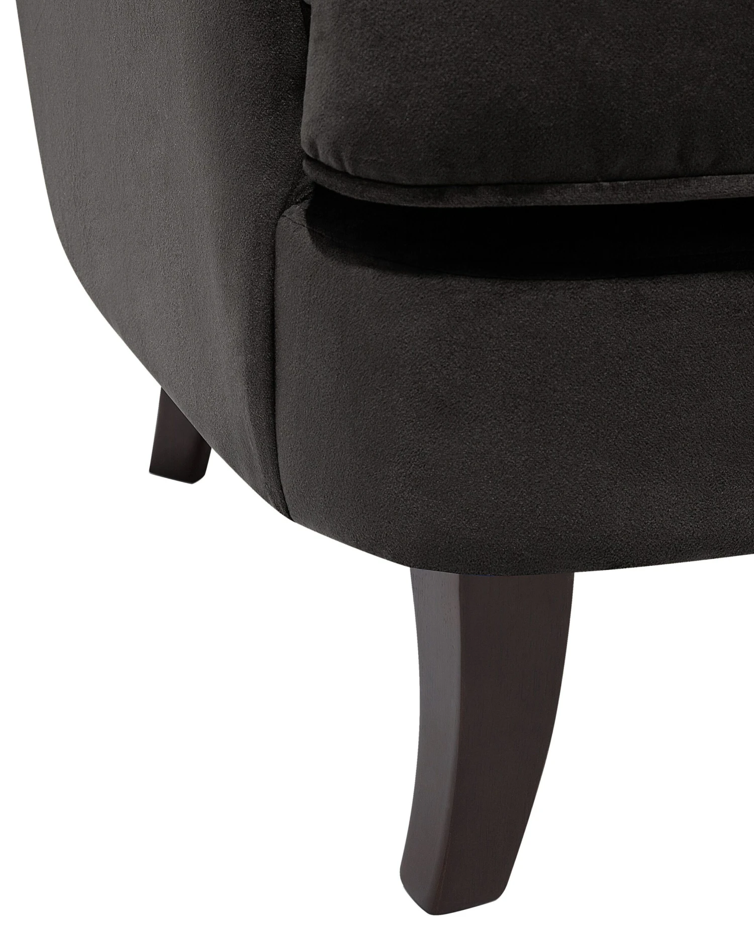Velvet Armchair Black VIBORG II 10 Velvet Armchair Black VIBORG II - Image 8