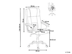 Faux Leather Heated Massage Chair Black COMFORT -Home Furniture undef src sa picid 710064 type whitesh image