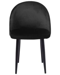 Set Of 2 Velvet Dining Chairs Black VISALIA -Home Furniture undef src sa picid 711019 type whitesh image