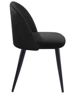 Set Of 2 Velvet Dining Chairs Black VISALIA -Home Furniture undef src sa picid 711021 type whitesh image