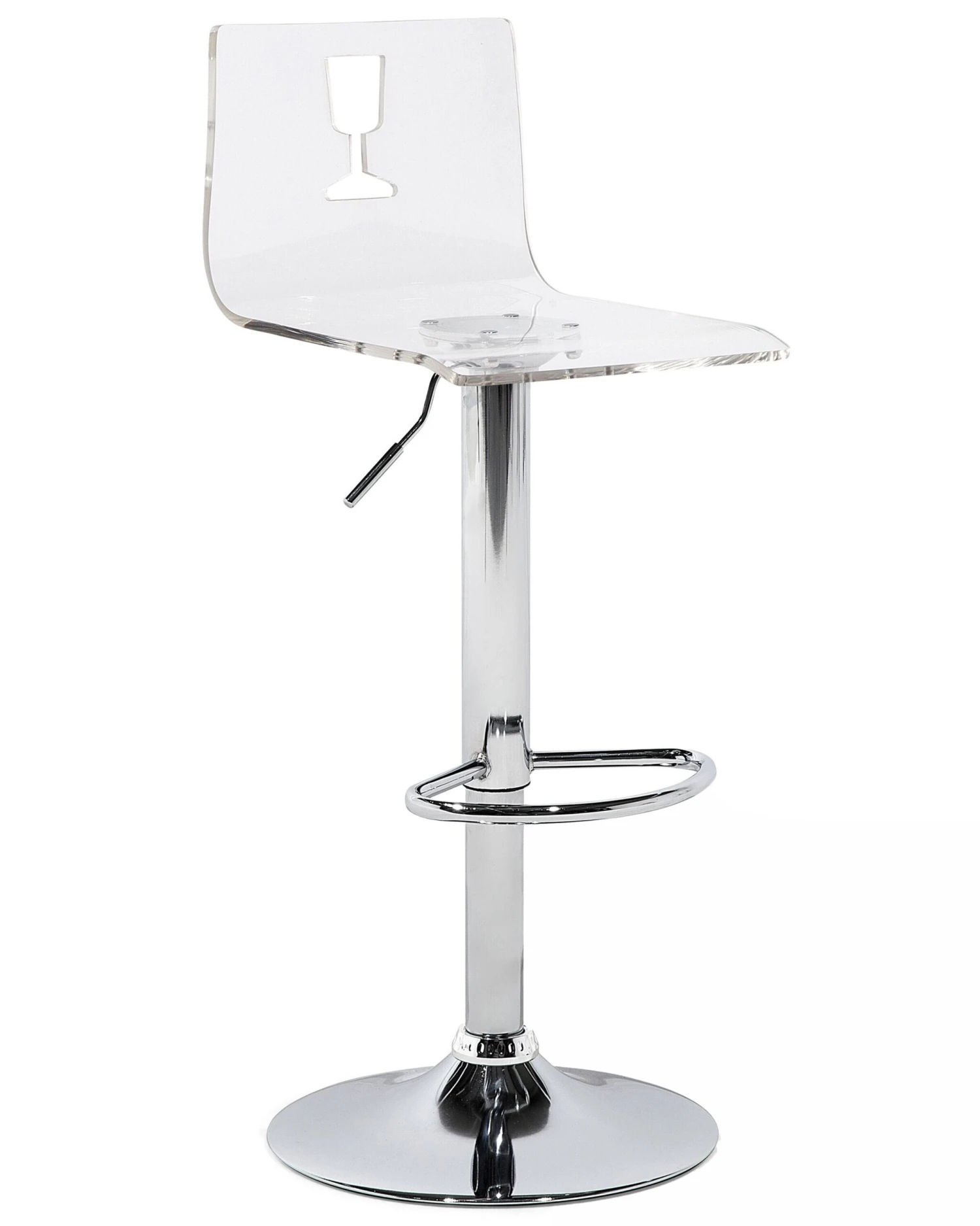 Set Of 2 Swivel Bar Stools Transparent White BUSAN 5 Set Of 2 Swivel Bar Stools Transparent White BUSAN - Image 3