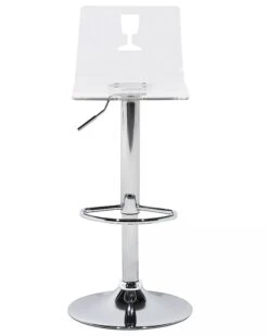 Set Of 2 Swivel Bar Stools Transparent White BUSAN 14 Set Of 2 Swivel Bar Stools Transparent White BUSAN -Home Furniture undef src sa picid 711564 type whitesh image