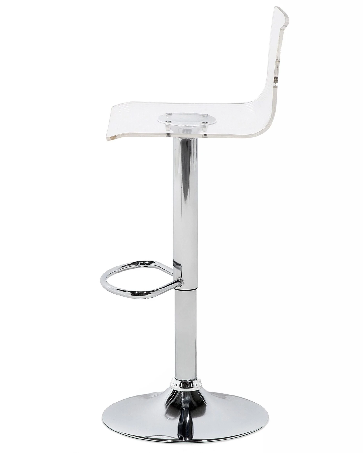 Set Of 2 Swivel Bar Stools Transparent White BUSAN 7 Set Of 2 Swivel Bar Stools Transparent White BUSAN - Image 5