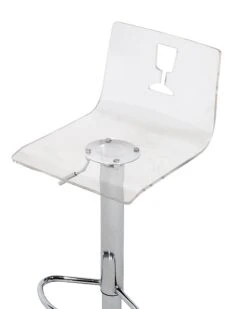 Set Of 2 Swivel Bar Stools Transparent White BUSAN 16 Set Of 2 Swivel Bar Stools Transparent White BUSAN -Home Furniture undef src sa picid 711567 type whitesh image