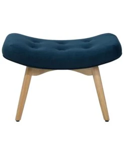 Velvet Wingback Chair With Footstool Blue VEJLE 19 Velvet Wingback Chair With Footstool Blue VEJLE -Home Furniture undef src sa picid 712882 type whitesh image