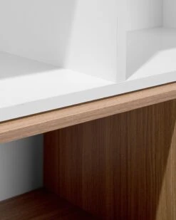 Bookcase White With Dark Wood ALLOA -Home Furniture undef src sa picid 713125 type whitesh image