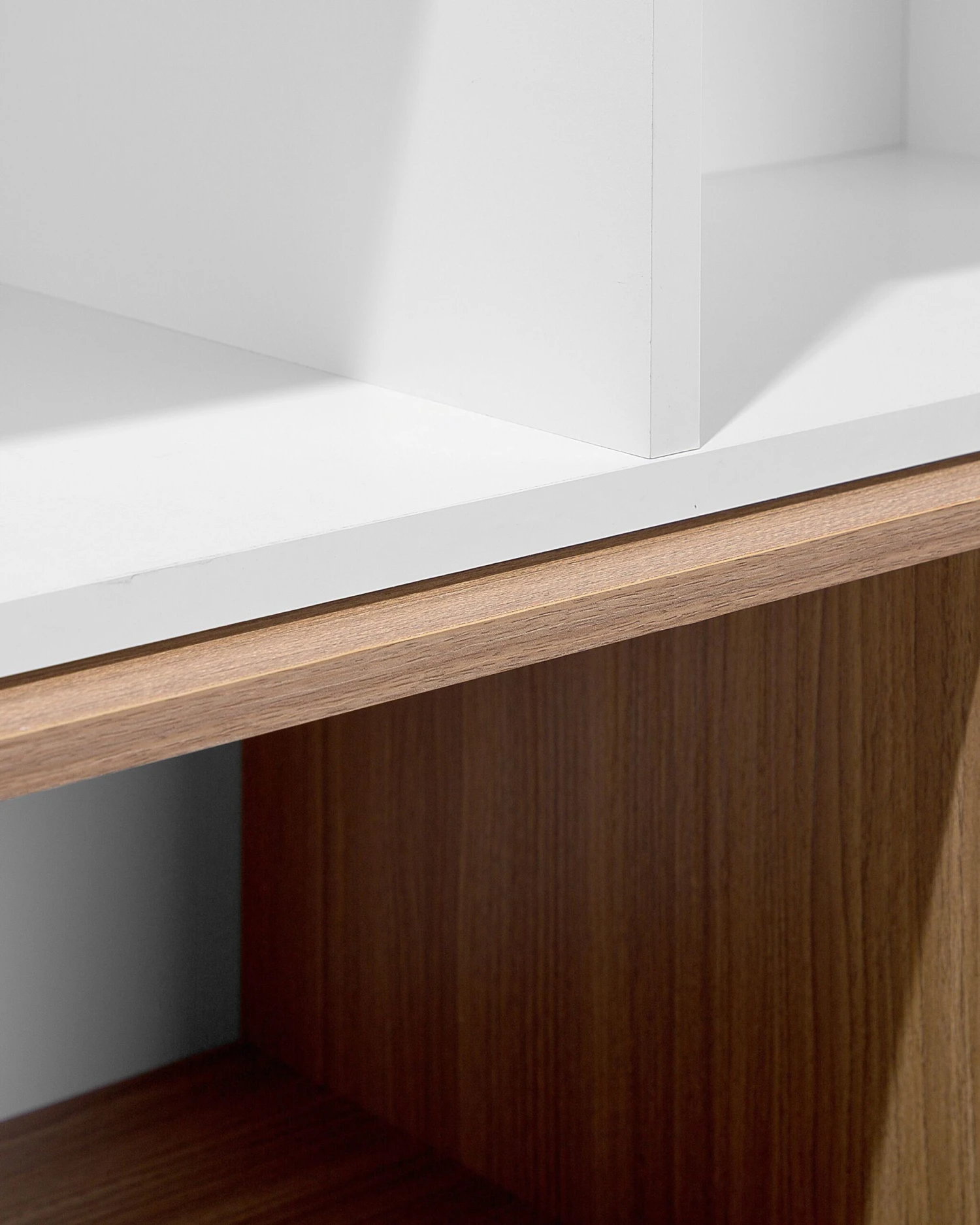 Bookcase White With Dark Wood ALLOA - Image 7