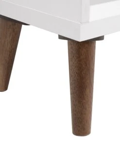 Bookcase White With Dark Wood ALLOA -Home Furniture undef src sa picid 713127 type whitesh image