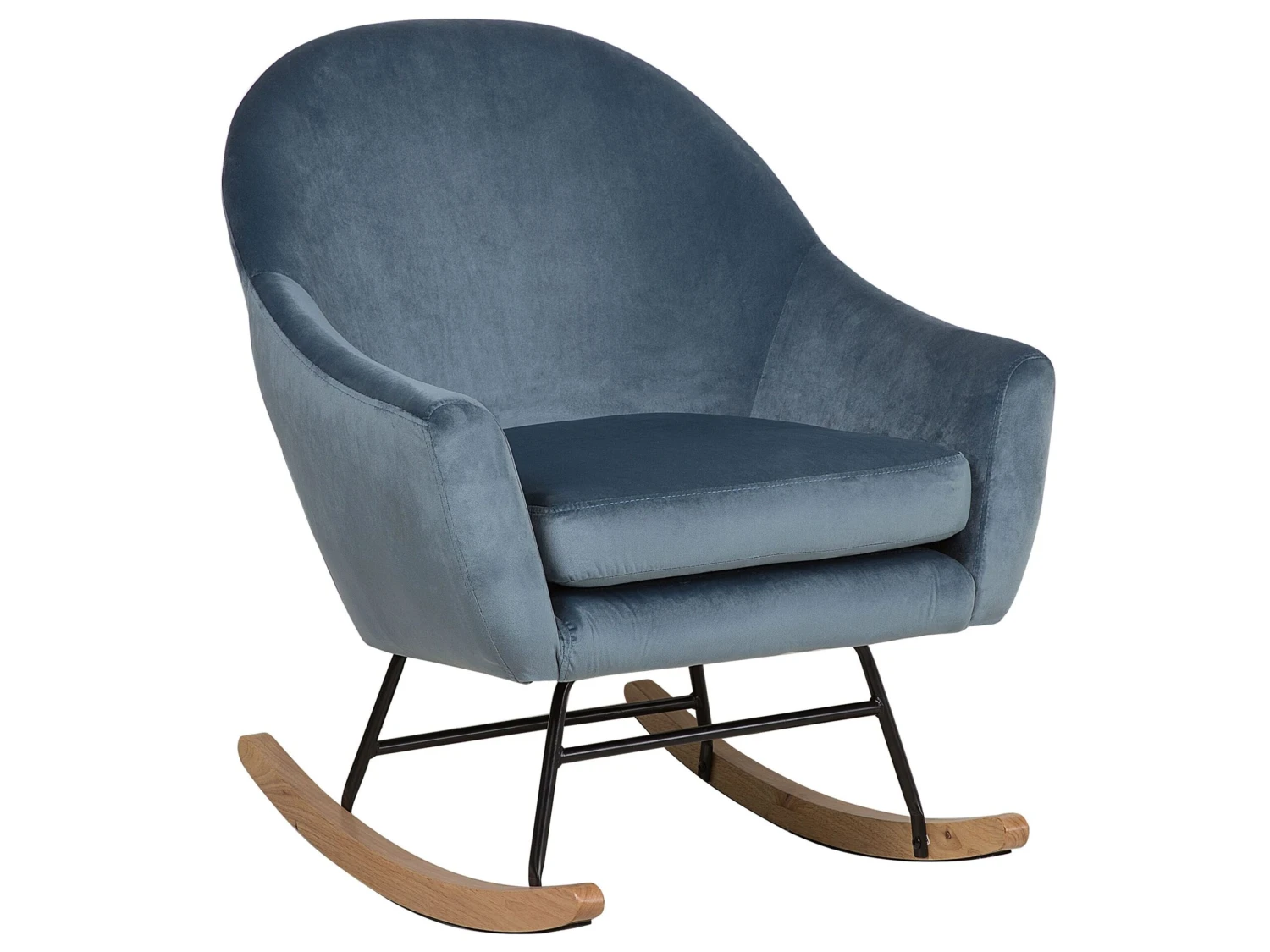 Velvet Rocking Chair Blue OXIE