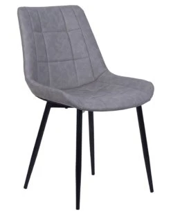 Set Of 2 Faux Leather Dining Chairs Grey MELROSE 14 Set Of 2 Faux Leather Dining Chairs Grey MELROSE -Home Furniture undef src sa picid 716667 type whitesh image